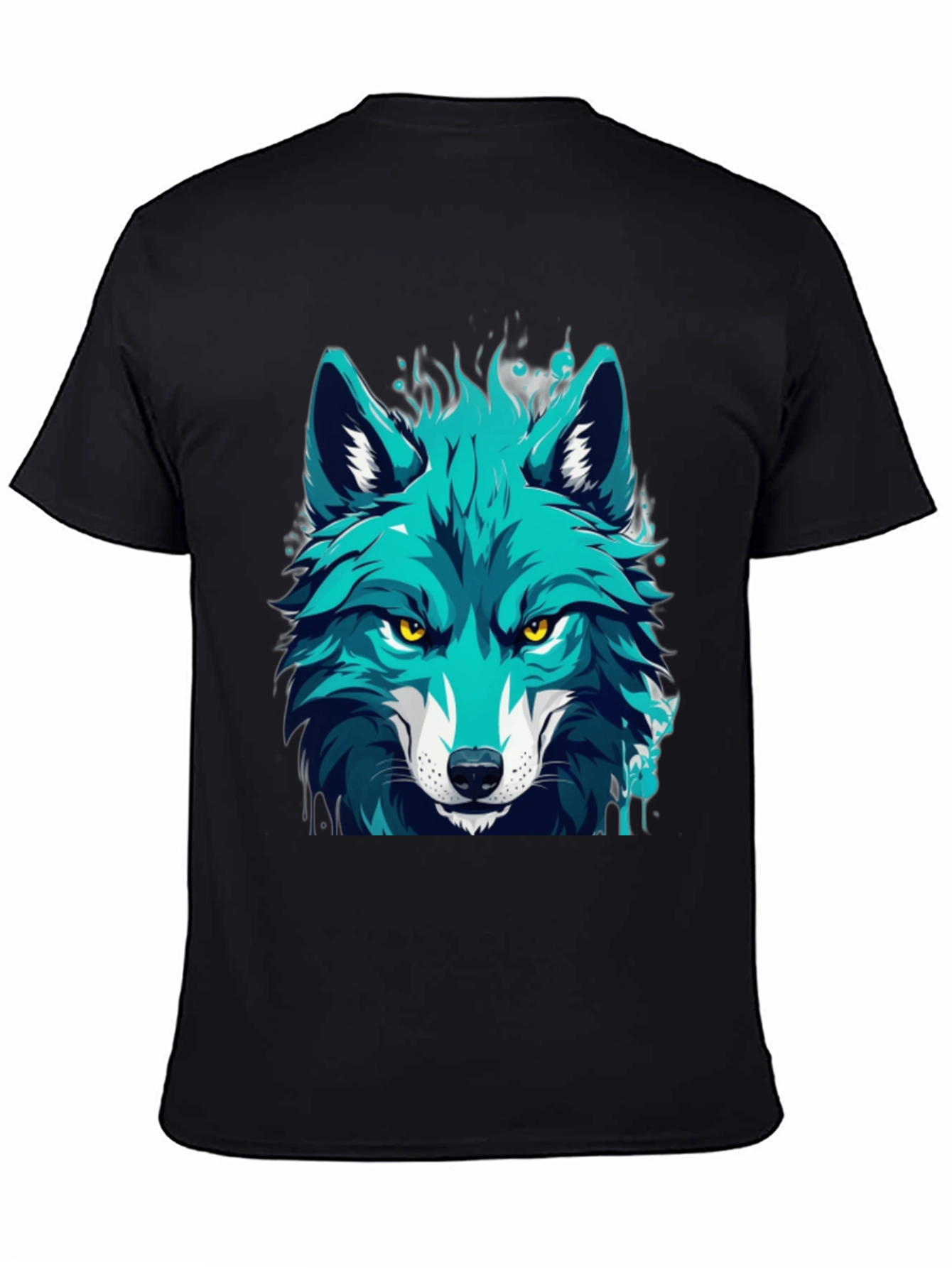 Cool Blue Wolf Graphic Tee