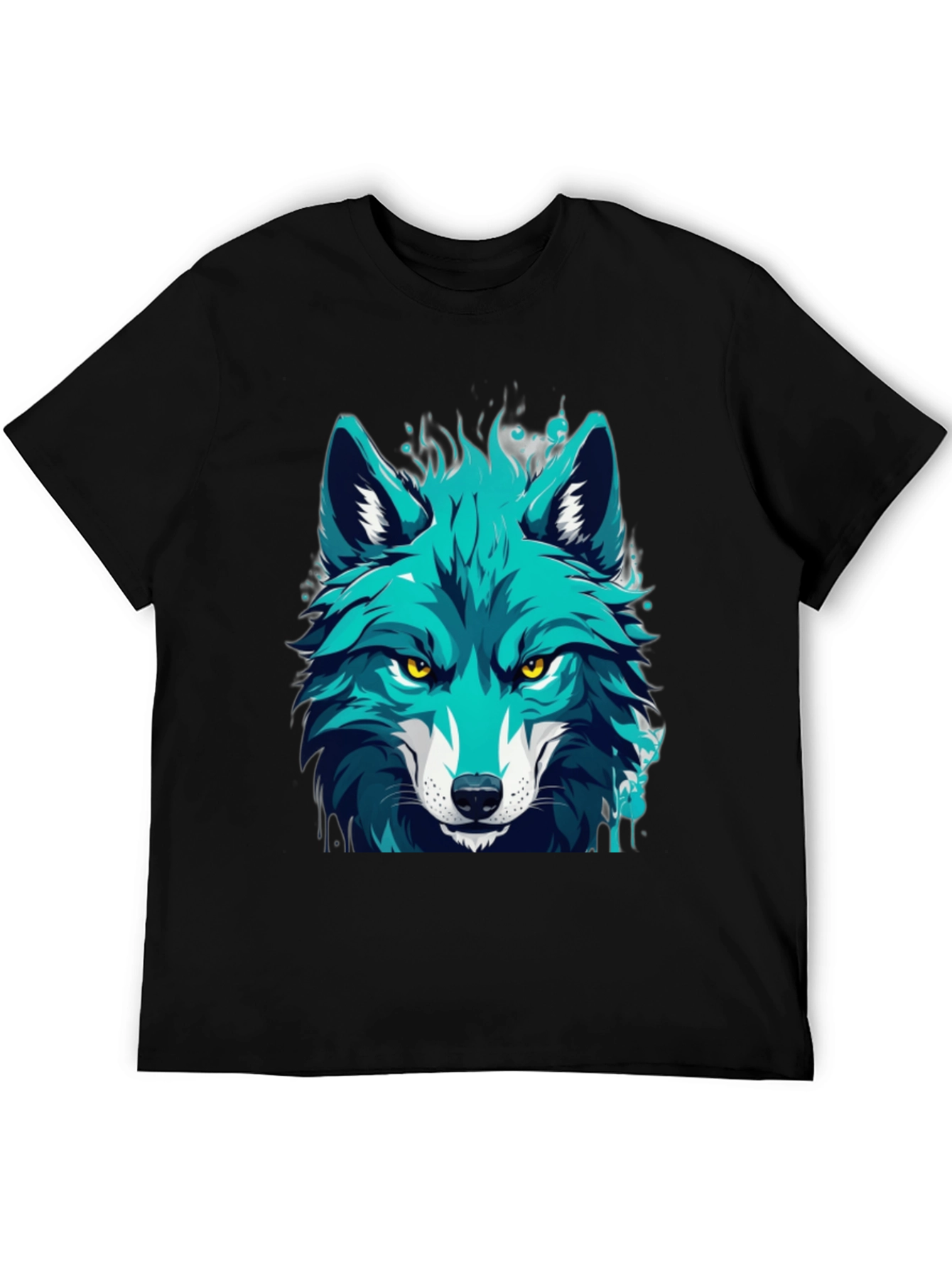 Cool Blue Wolf Graphic Tee