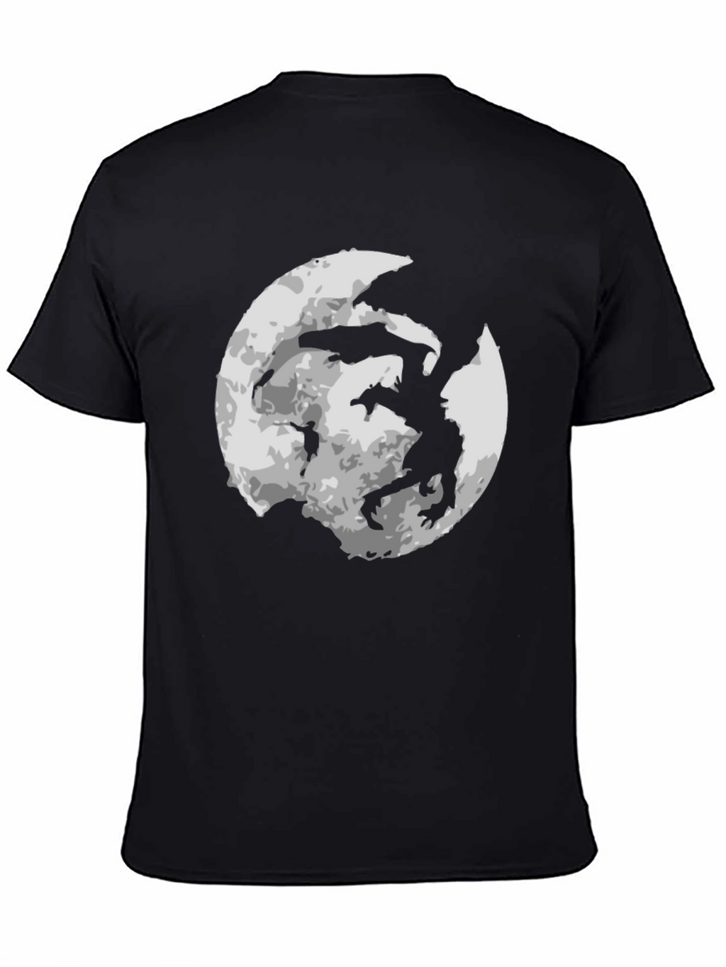 Moon Dragon Graphic Tee - Black