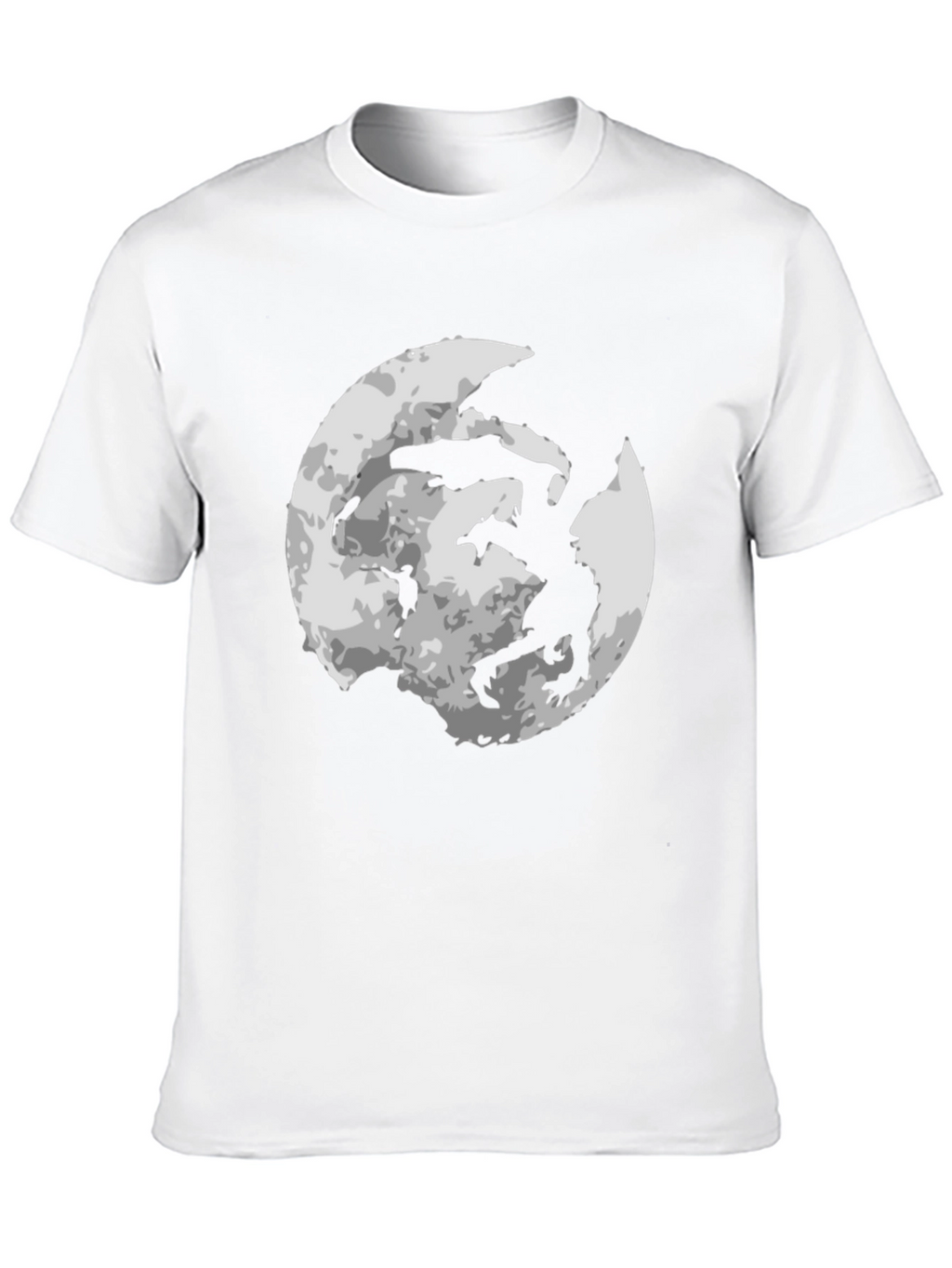 Moon Dragon Graphic Tee - Black
