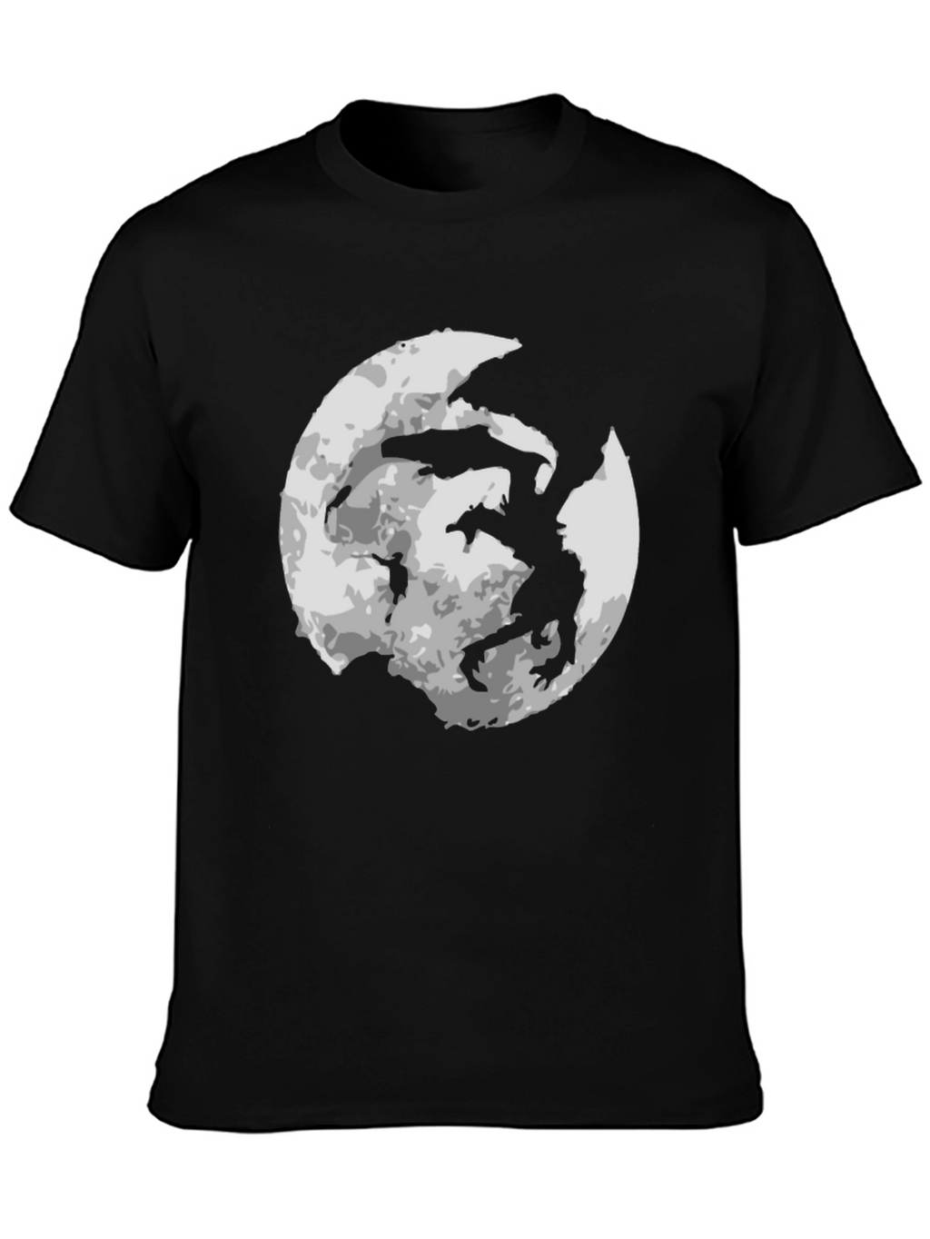 Moon Dragon Graphic Tee - Black
