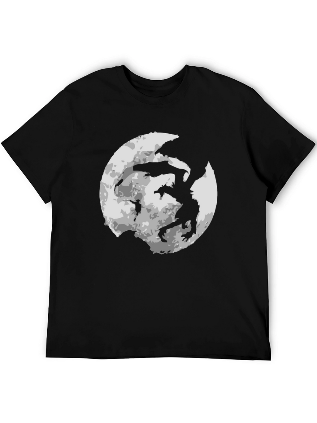 Moon Dragon Graphic Tee - Black