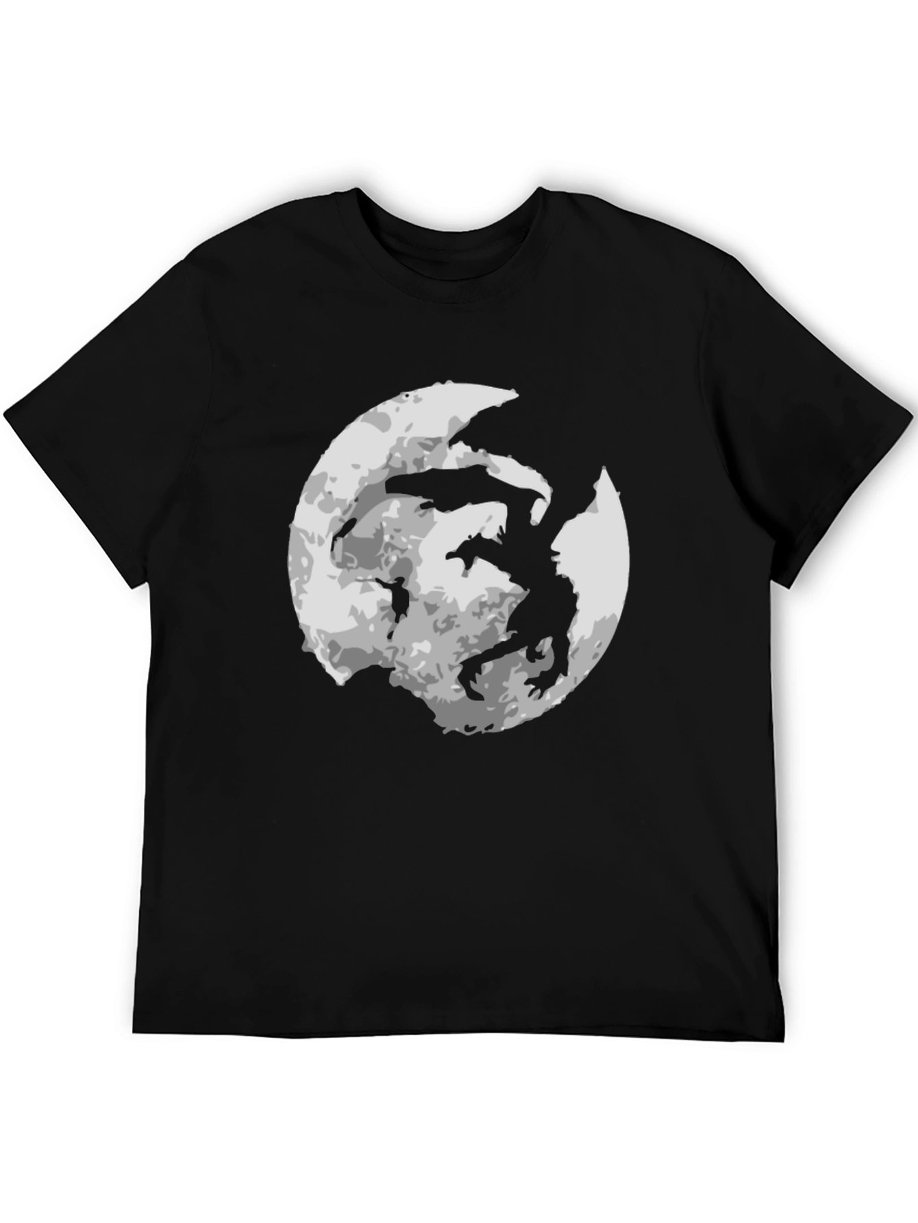 Moon Dragon Graphic Tee - Black