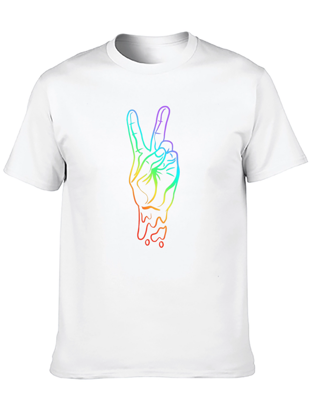 Peace Sign Rainbow Graphic T-Shirt - Unisex