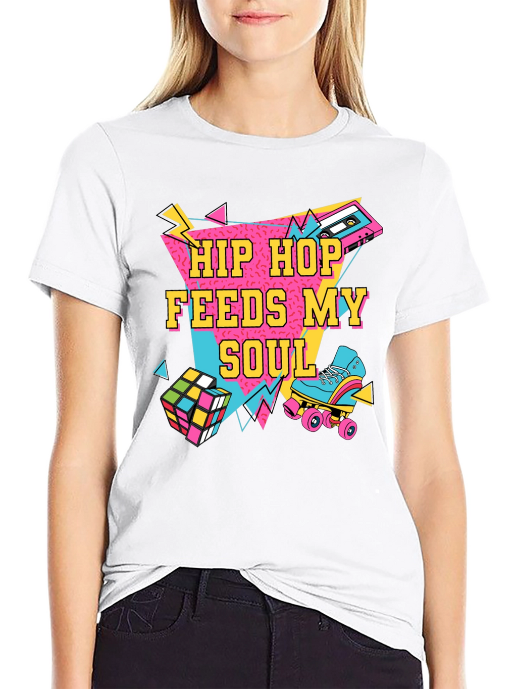 Hip Hop Feeds My Soul 80s Retro T-Shirt
