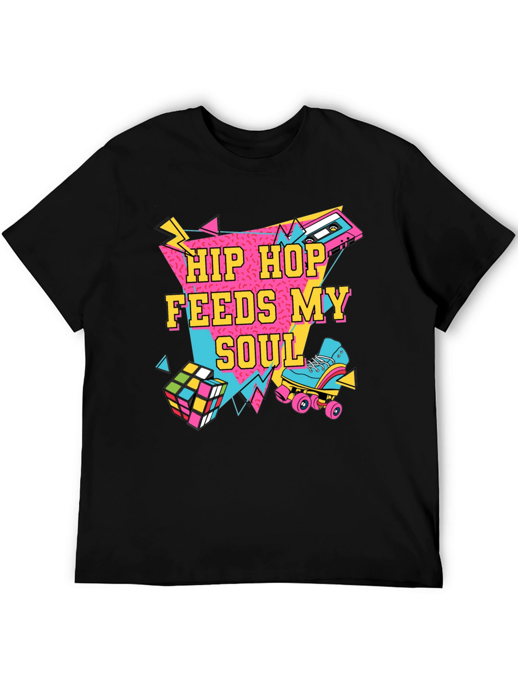 Hip Hop Feeds My Soul 80s Retro T-Shirt
