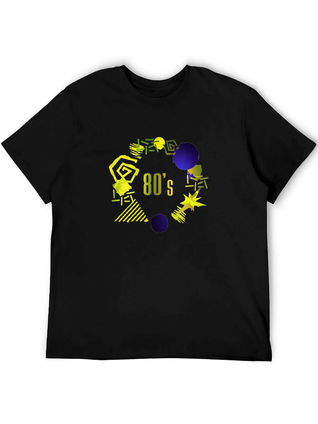 Retro 80s Graphic T-Shirt - Black