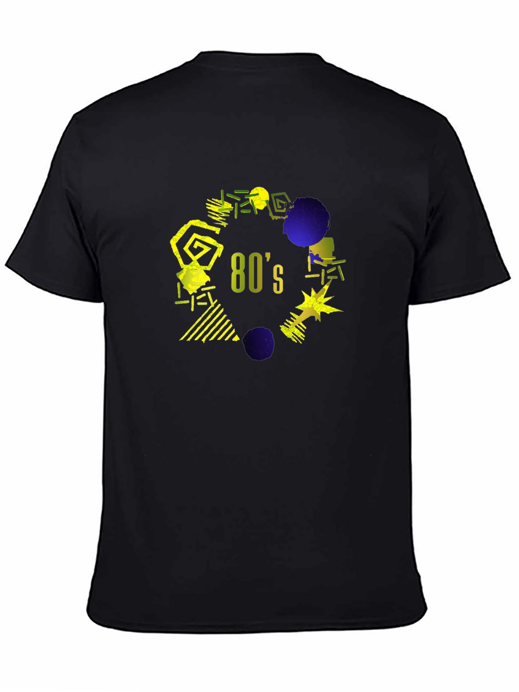 Retro 80s Graphic T-Shirt - Black