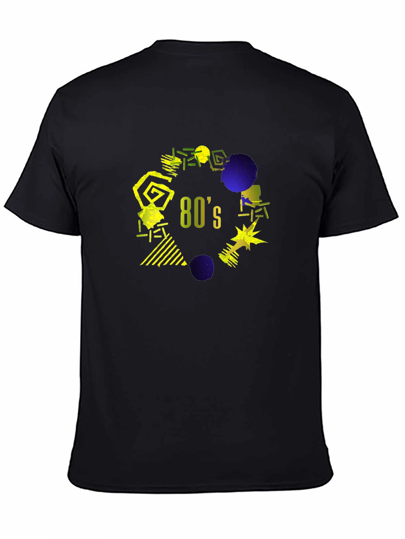 Retro 80s Graphic T-Shirt - Black
