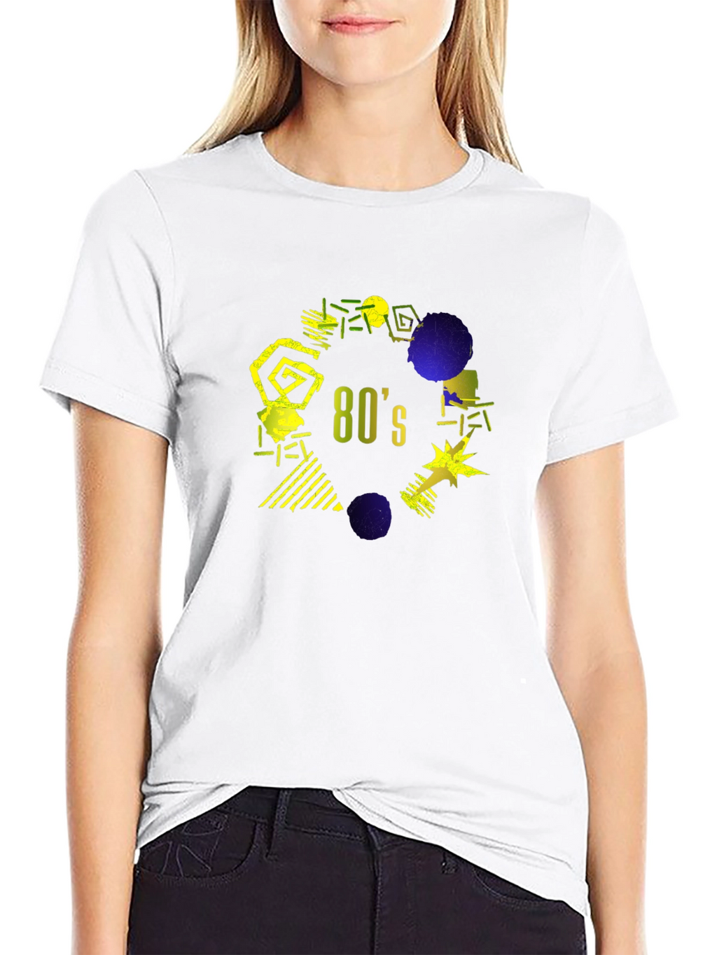 Retro 80s Graphic T-Shirt - Black