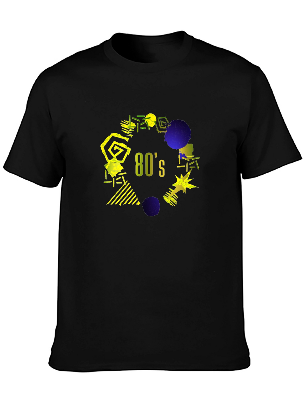 Retro 80s Graphic T-Shirt - Black