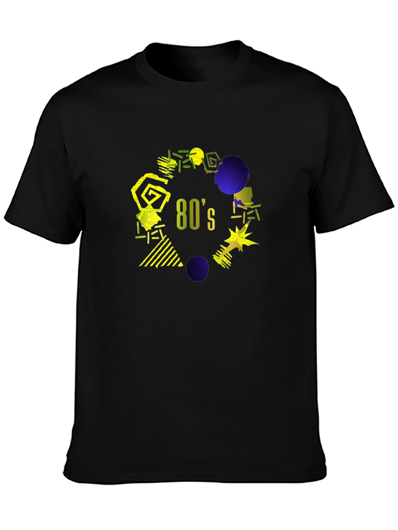 Retro 80s Graphic T-Shirt - Black