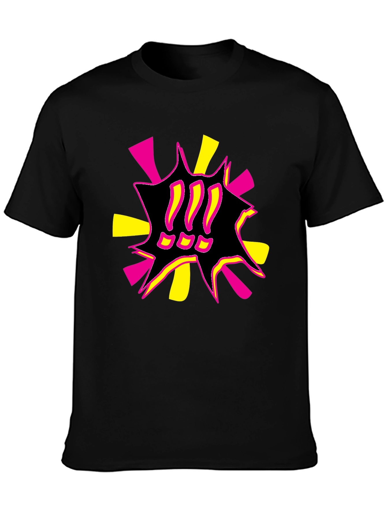 Bold Graphic Print Tee - Black