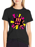 Bold Graphic Print Tee - Black