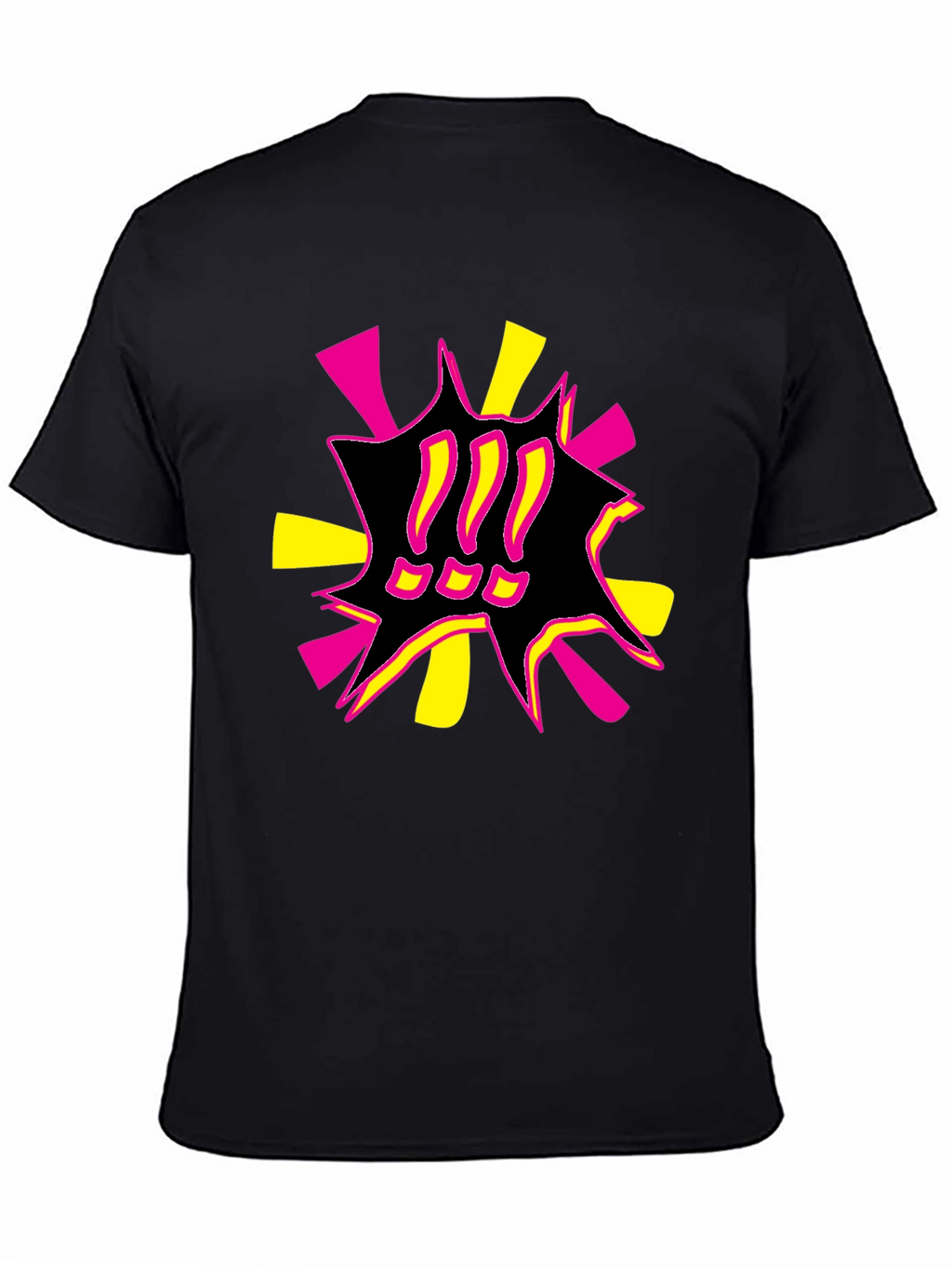 Bold Graphic Print Tee - Black