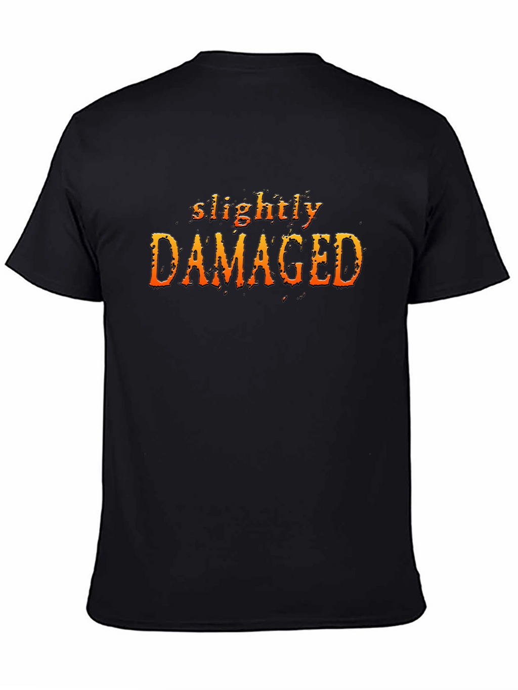 Slightly Damaged Graphic T-Shirt - Black Cotton Tee