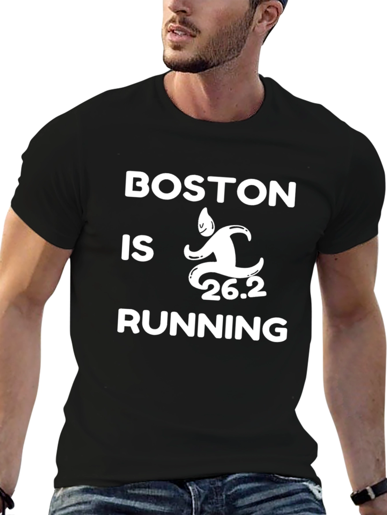 Boston is Running T-Shirt 26.2 Marathon Tee