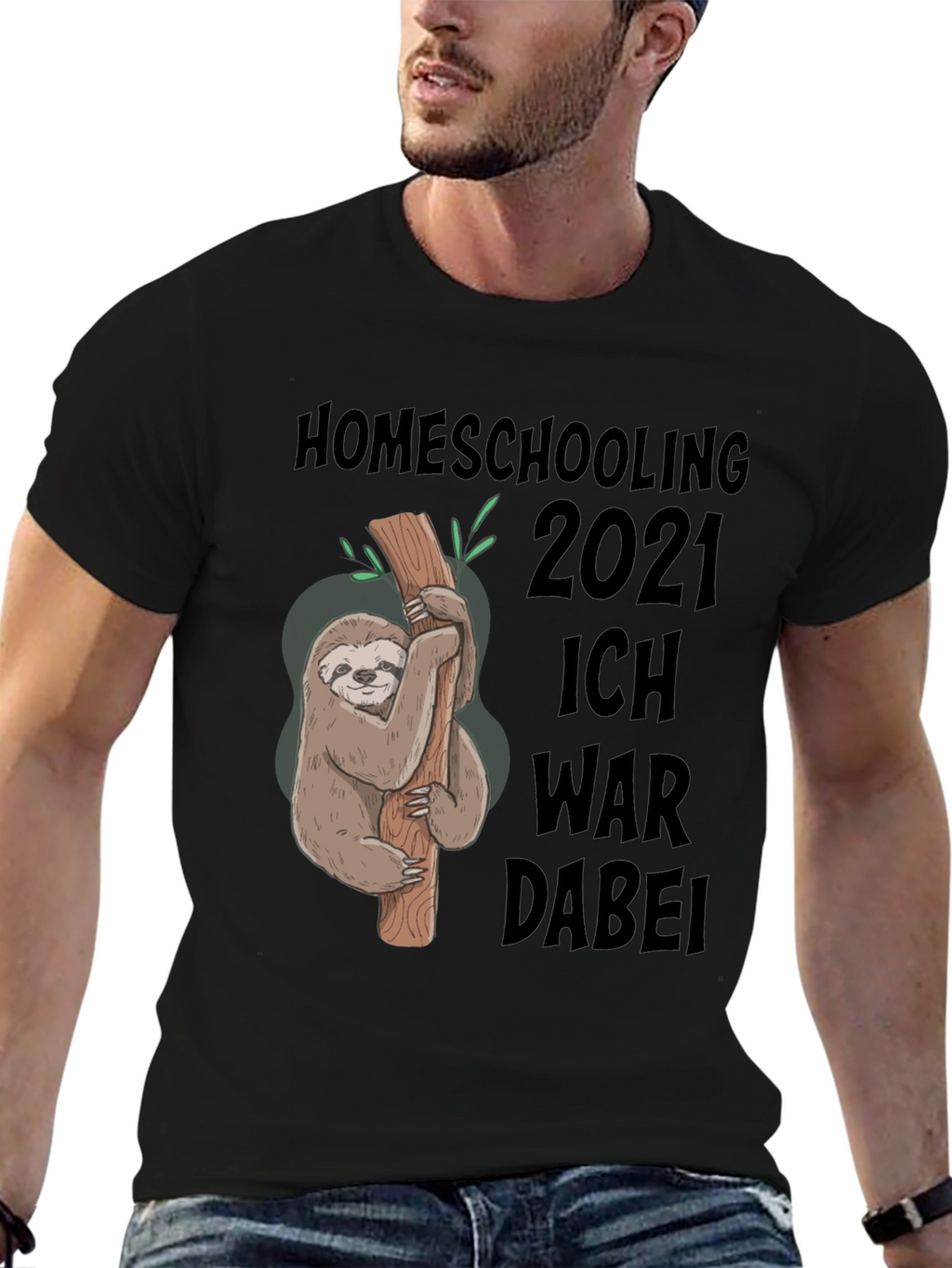 Homeschooling 2021 Sloth Graphic T-Shirt