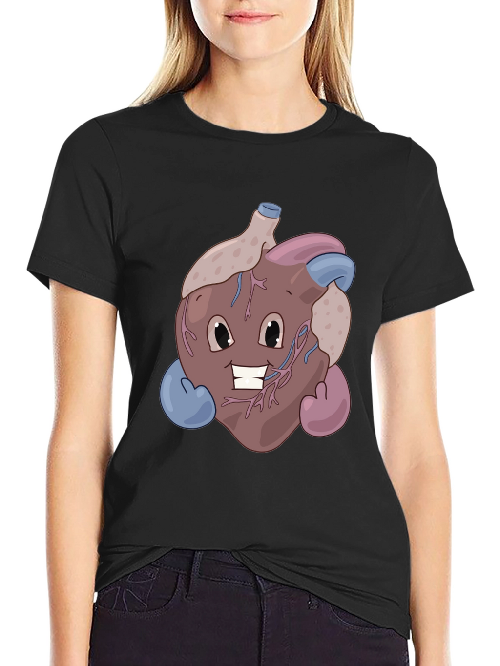 Funny Cartoon Heart T-Shirt - Anatomically Awesome!