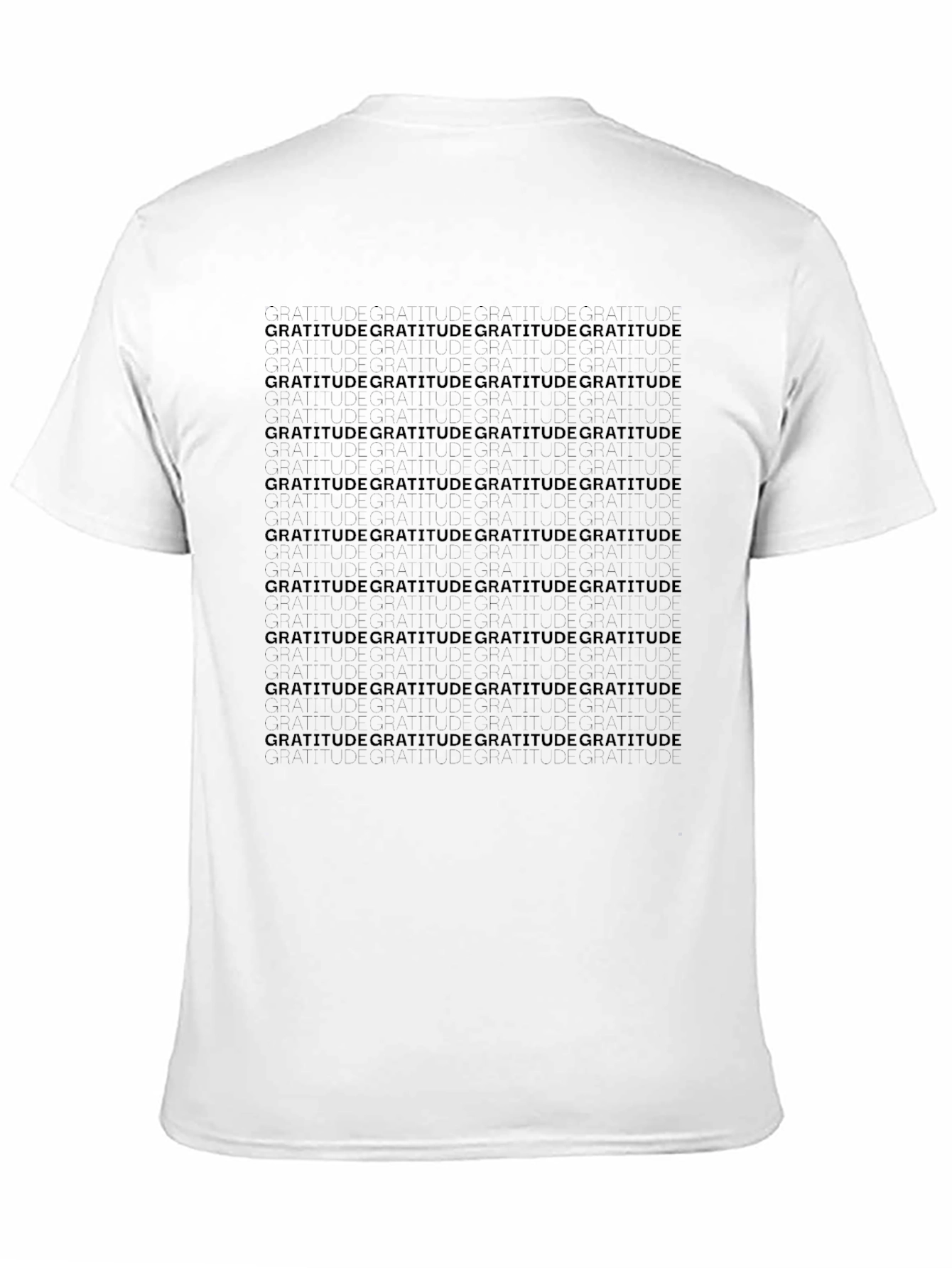 Gratitude Graphic Print Black T-Shirt