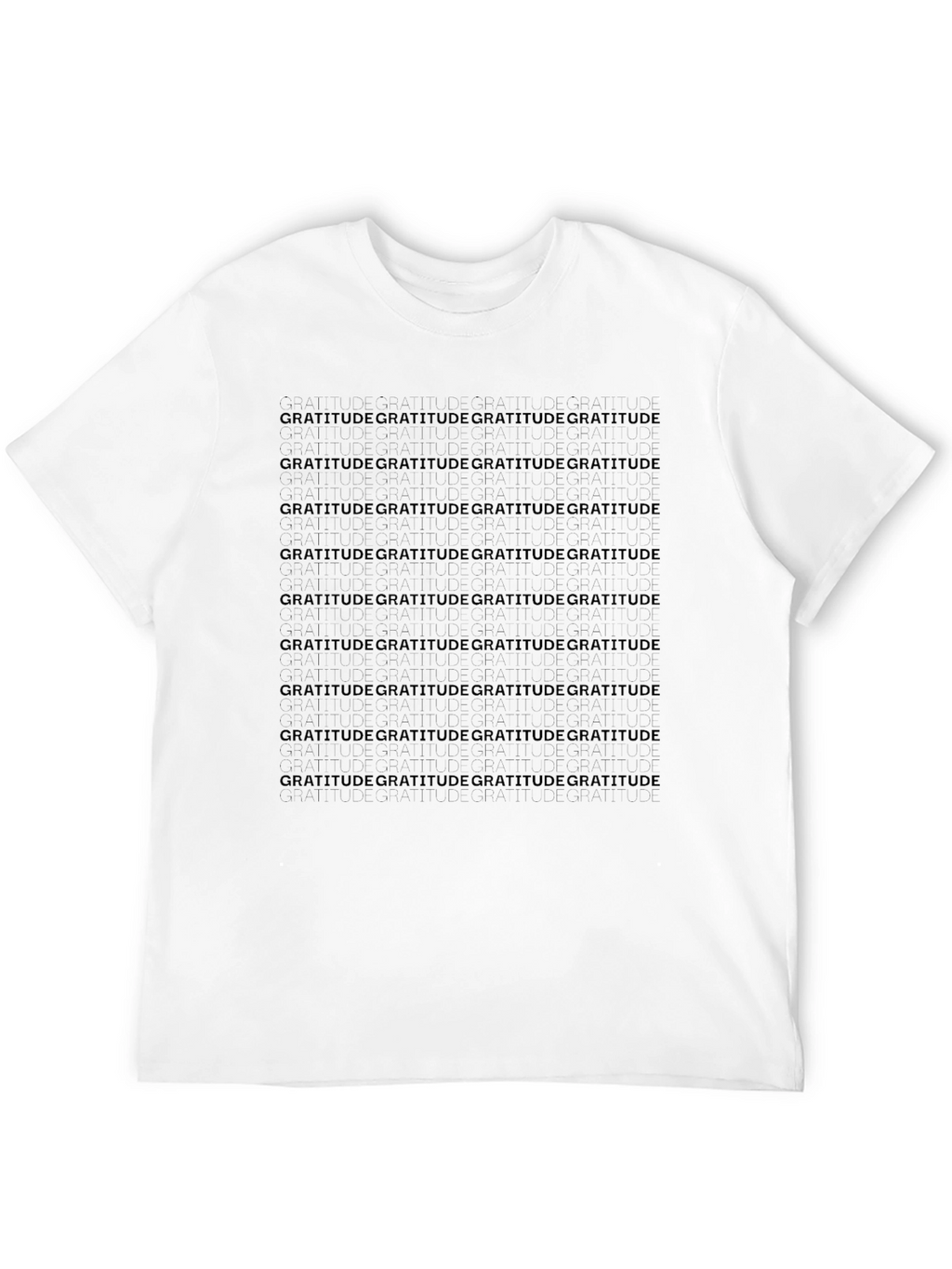 Gratitude Graphic Print Black T-Shirt