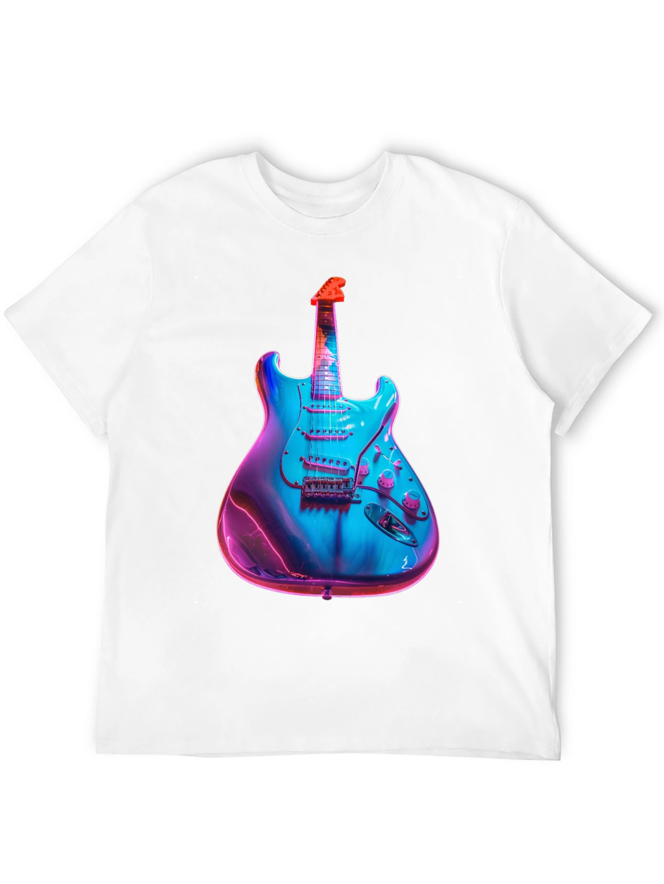 Electric Guitar Graphic T-Shirt - Black