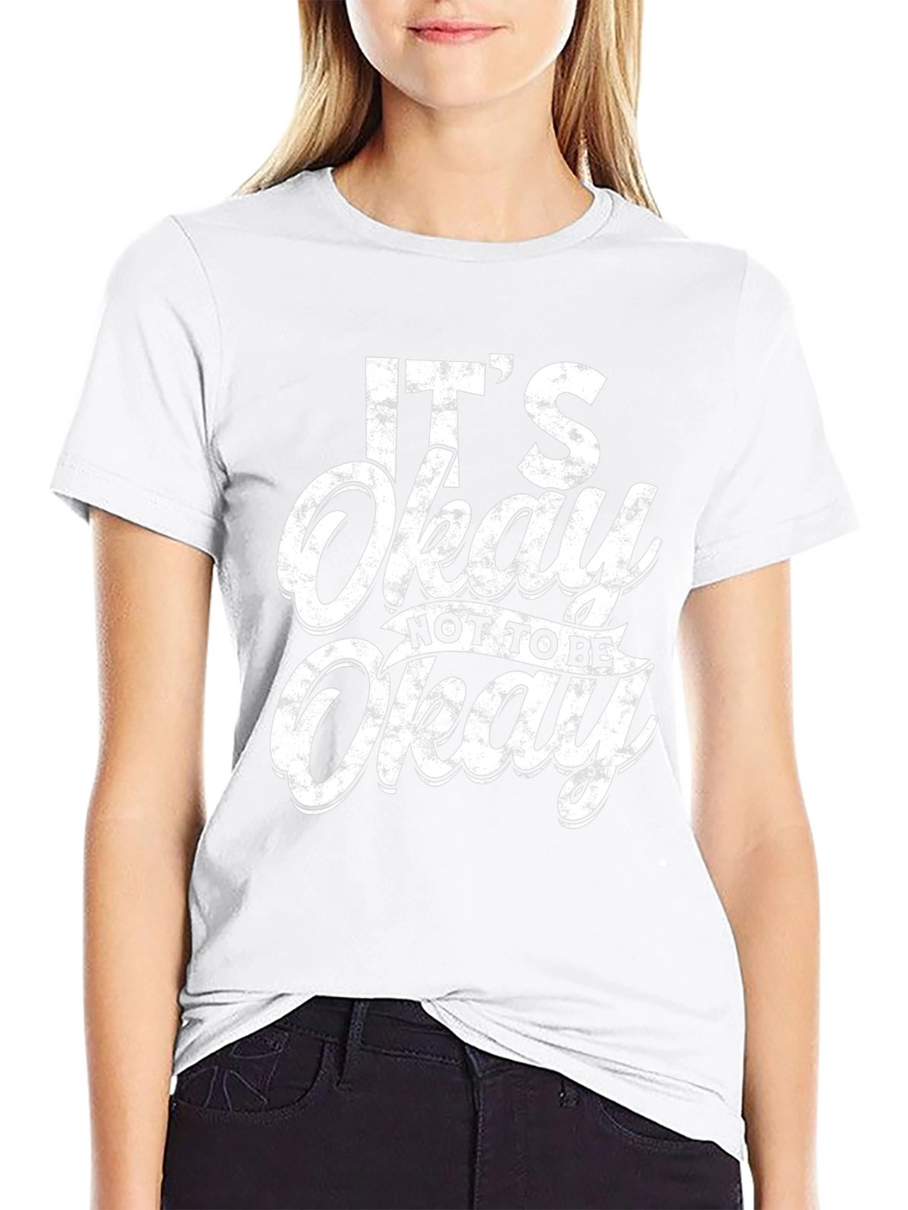 Its Okay To Be Not Okay Black Graphic Tee