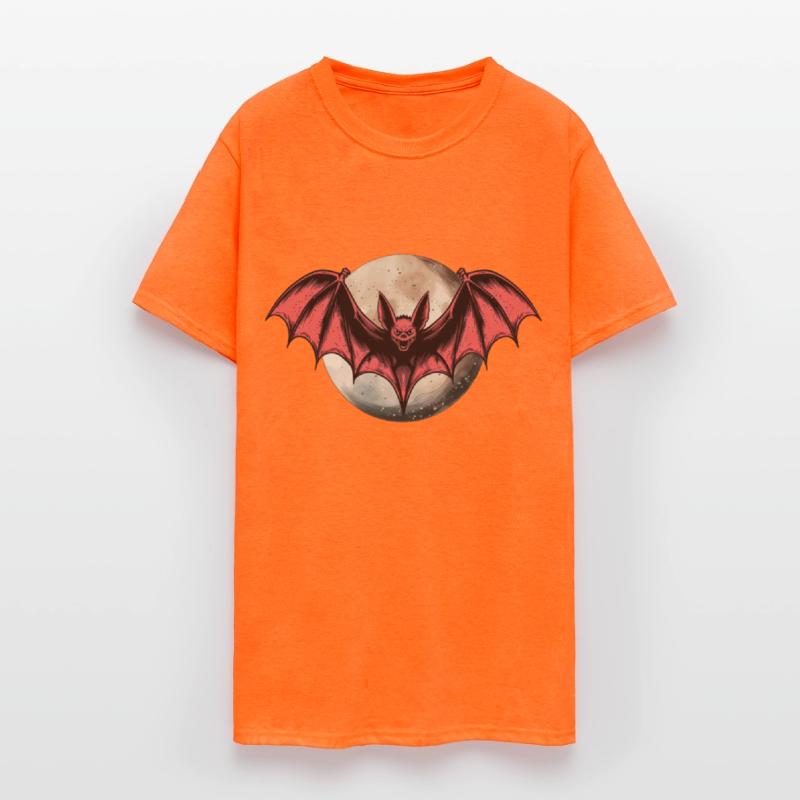 Vampire Bat Halloween Moon design
