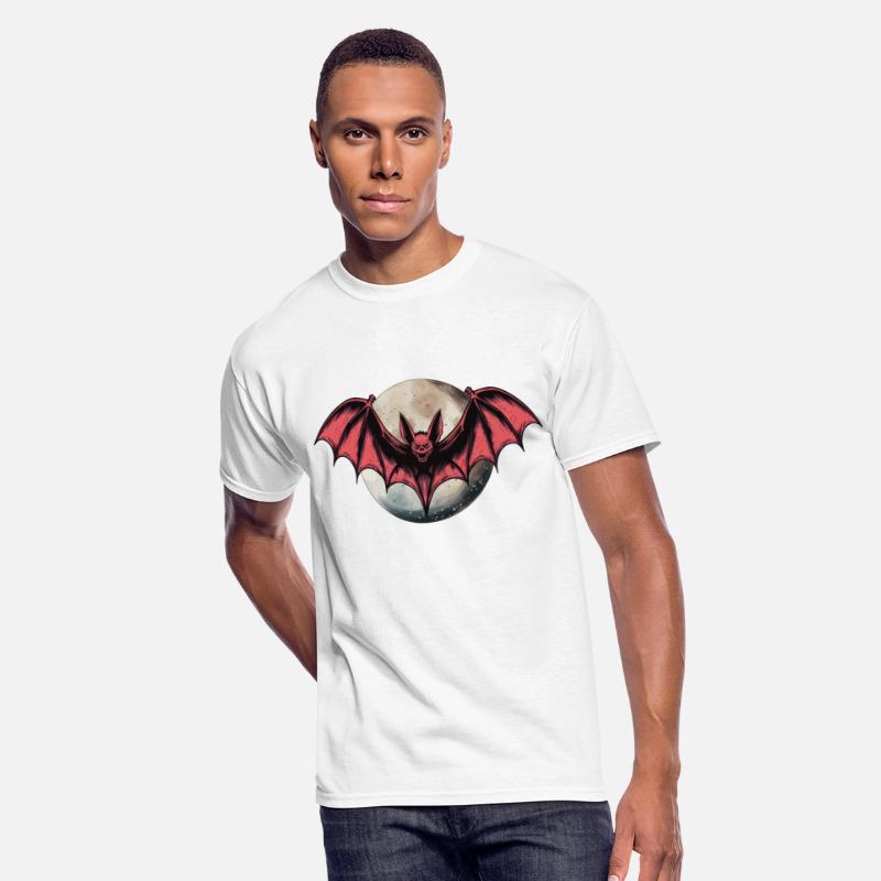 Vampire Bat Halloween Moon design