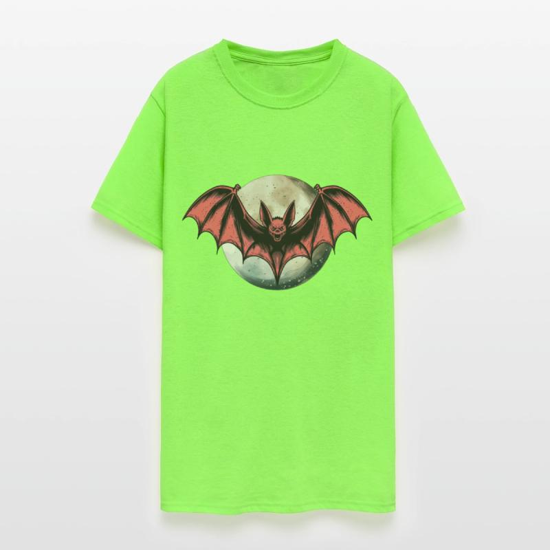Vampire Bat Halloween Moon design