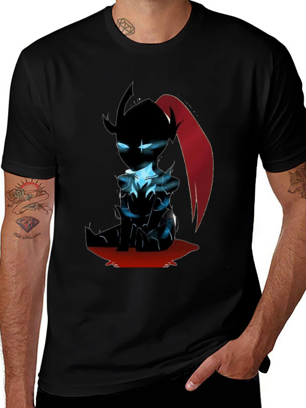Anime Character Black T-Shirt