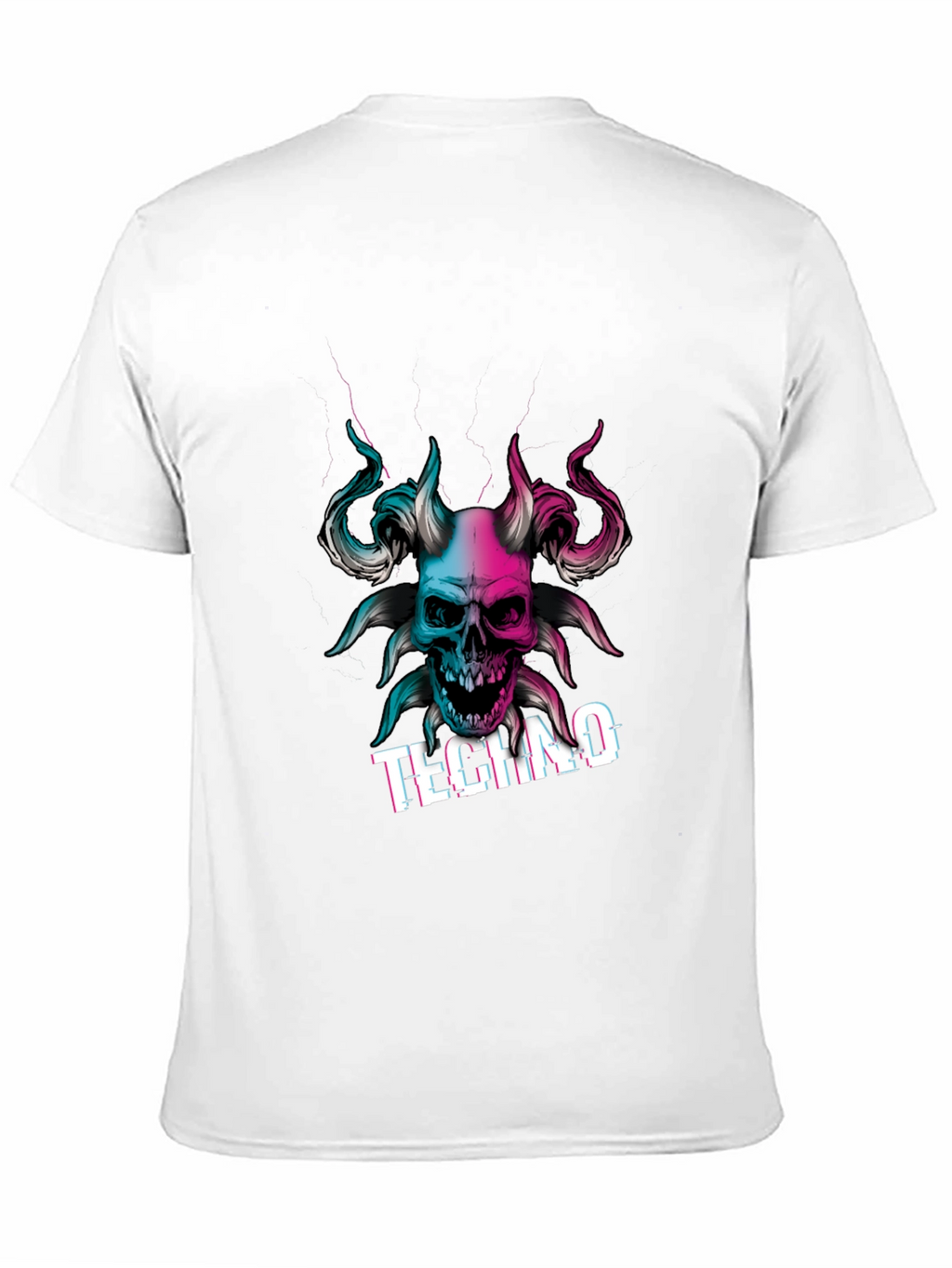 Techno Skull Graphic T-Shirt - Black