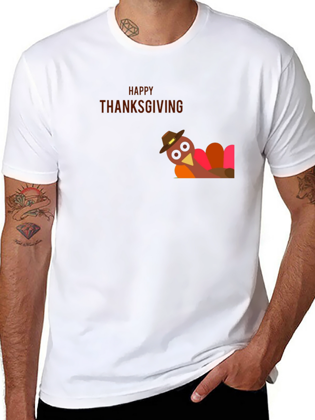 Thanksgiving Turkey Graphic Tee - Holiday Apparel