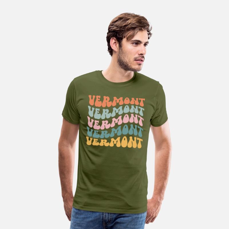 Vermont State Vermonter Pride Groovy Retro Vintage