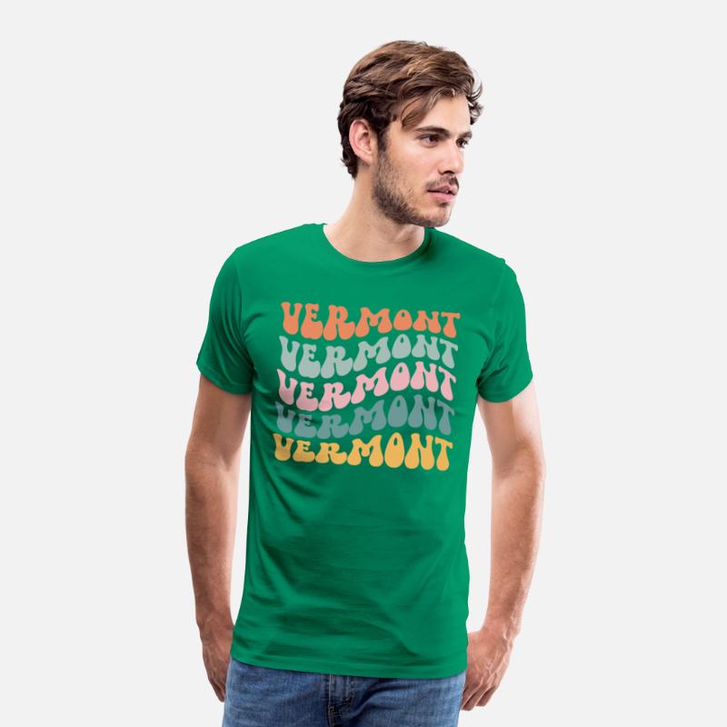 Vermont State Vermonter Pride Groovy Retro Vintage