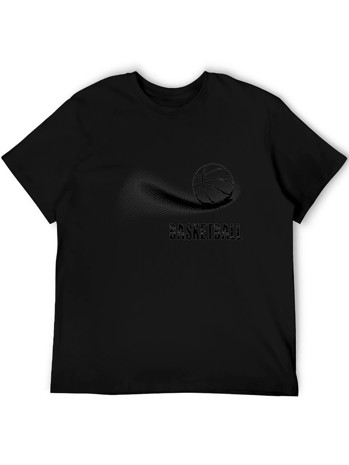 Mens Black Basketball Graphic T-Shirt