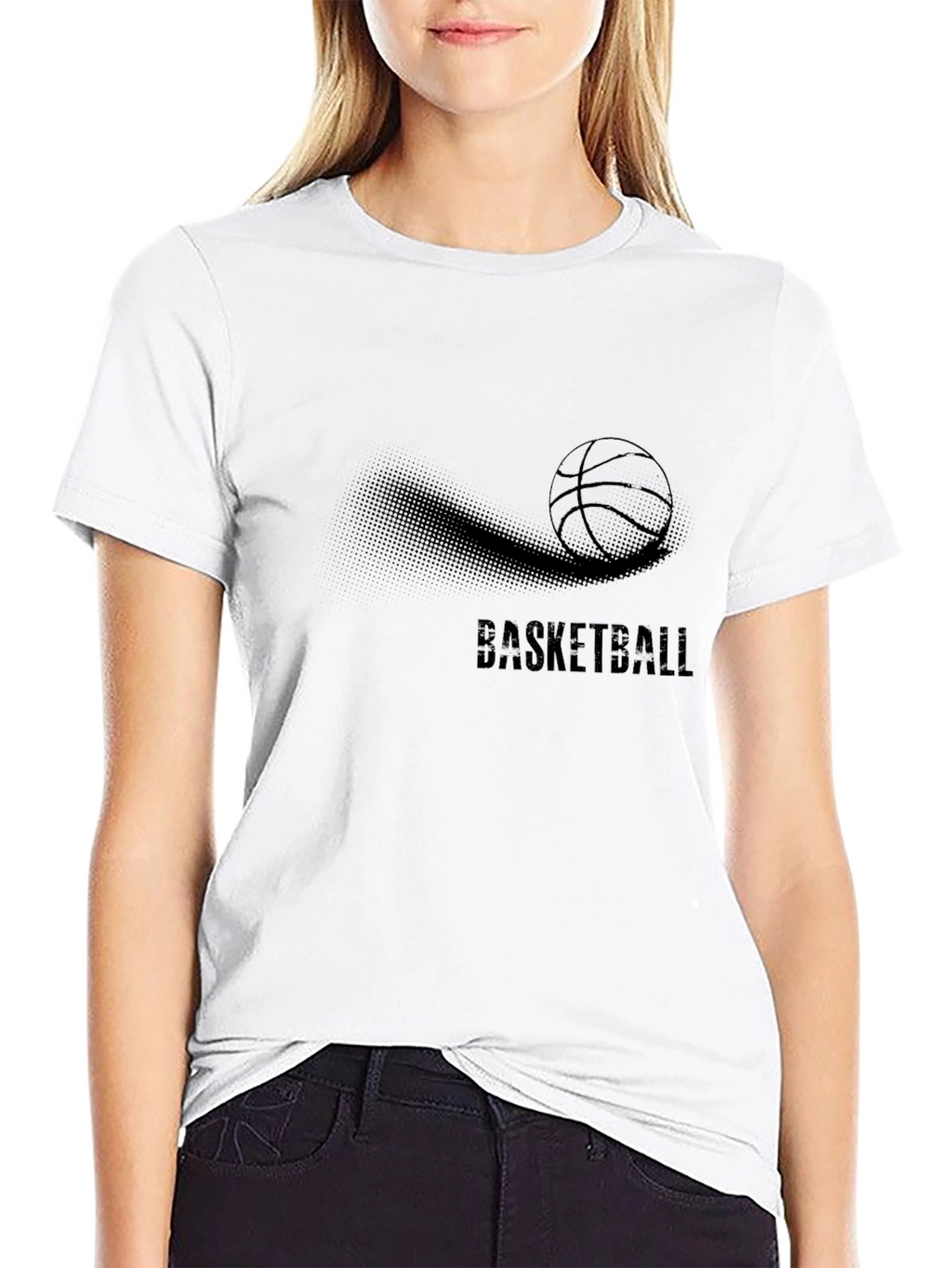 Mens Black Basketball Graphic T-Shirt