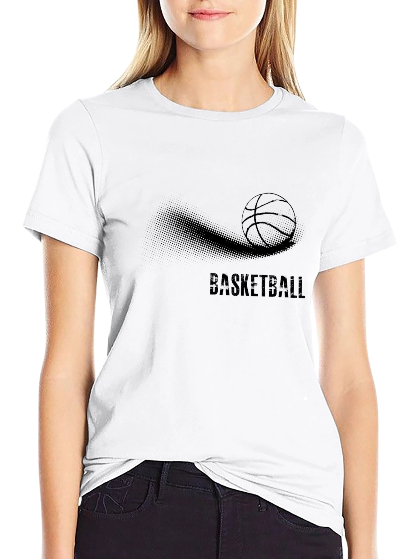 Mens Black Basketball Graphic T-Shirt