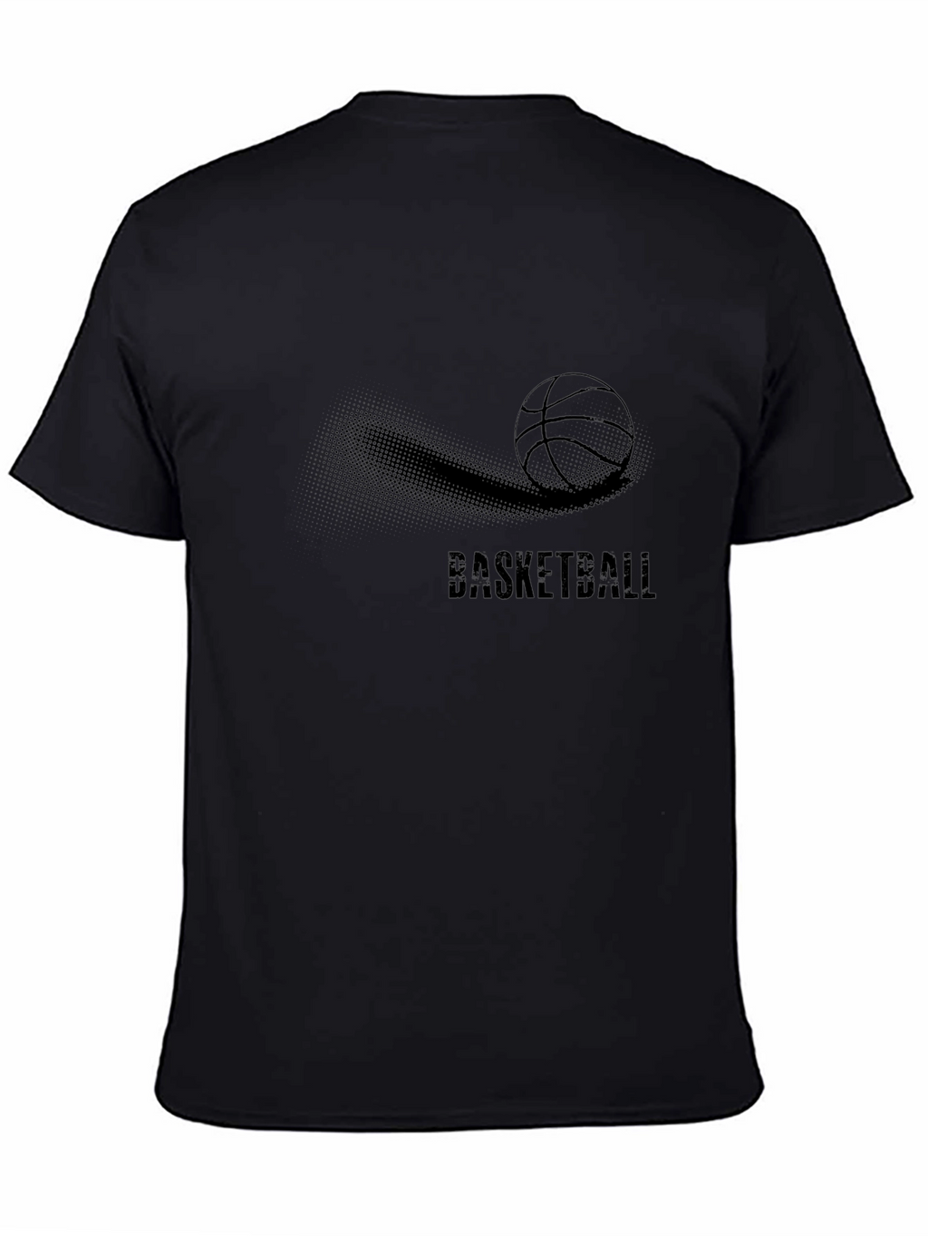 Mens Black Basketball Graphic T-Shirt