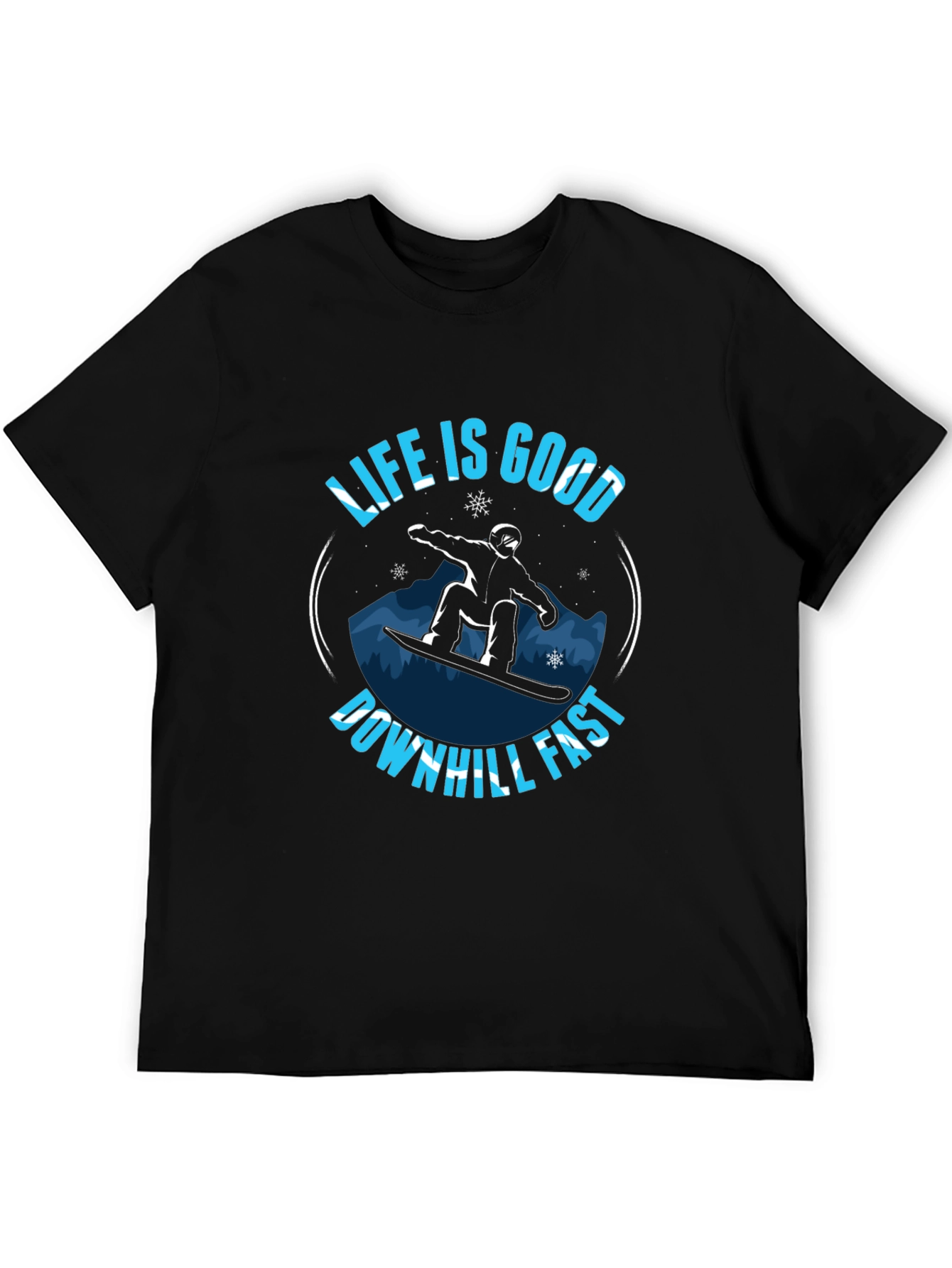 Life is Good Downhill Fast Graphic T-Shirt