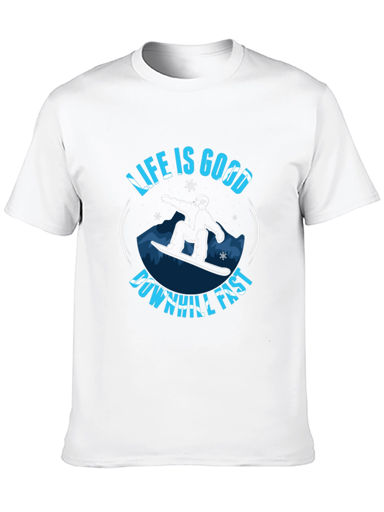 Life is Good Downhill Fast Graphic T-Shirt