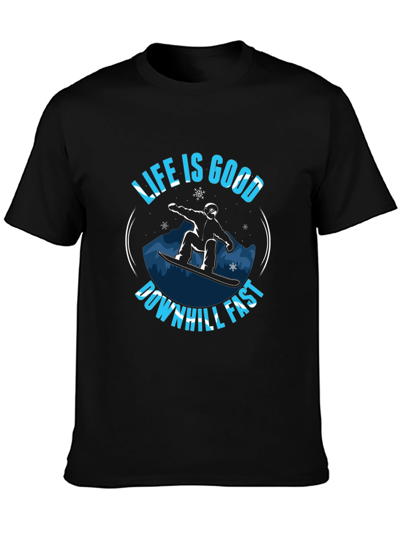 Life is Good Downhill Fast Graphic T-Shirt