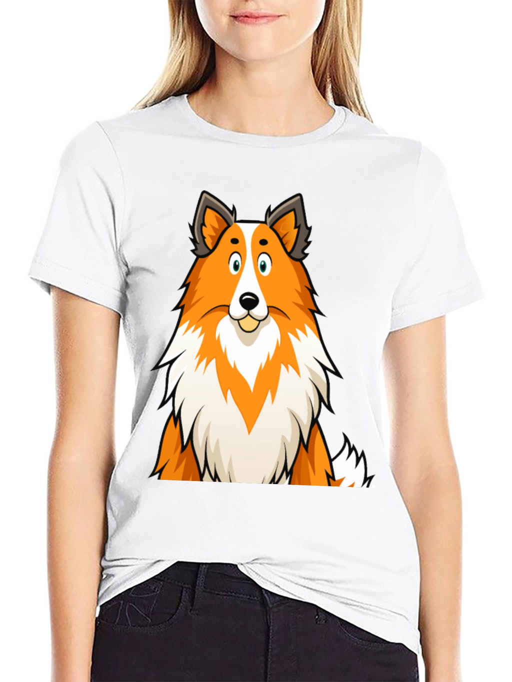 Cartoon Dog Graphic Tee - Unisex Casual Black Shirt