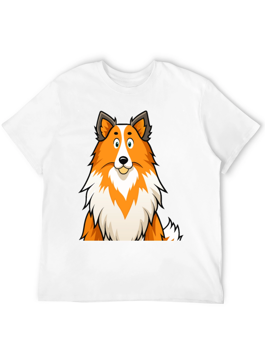 Cartoon Dog Graphic Tee - Unisex Casual Black Shirt