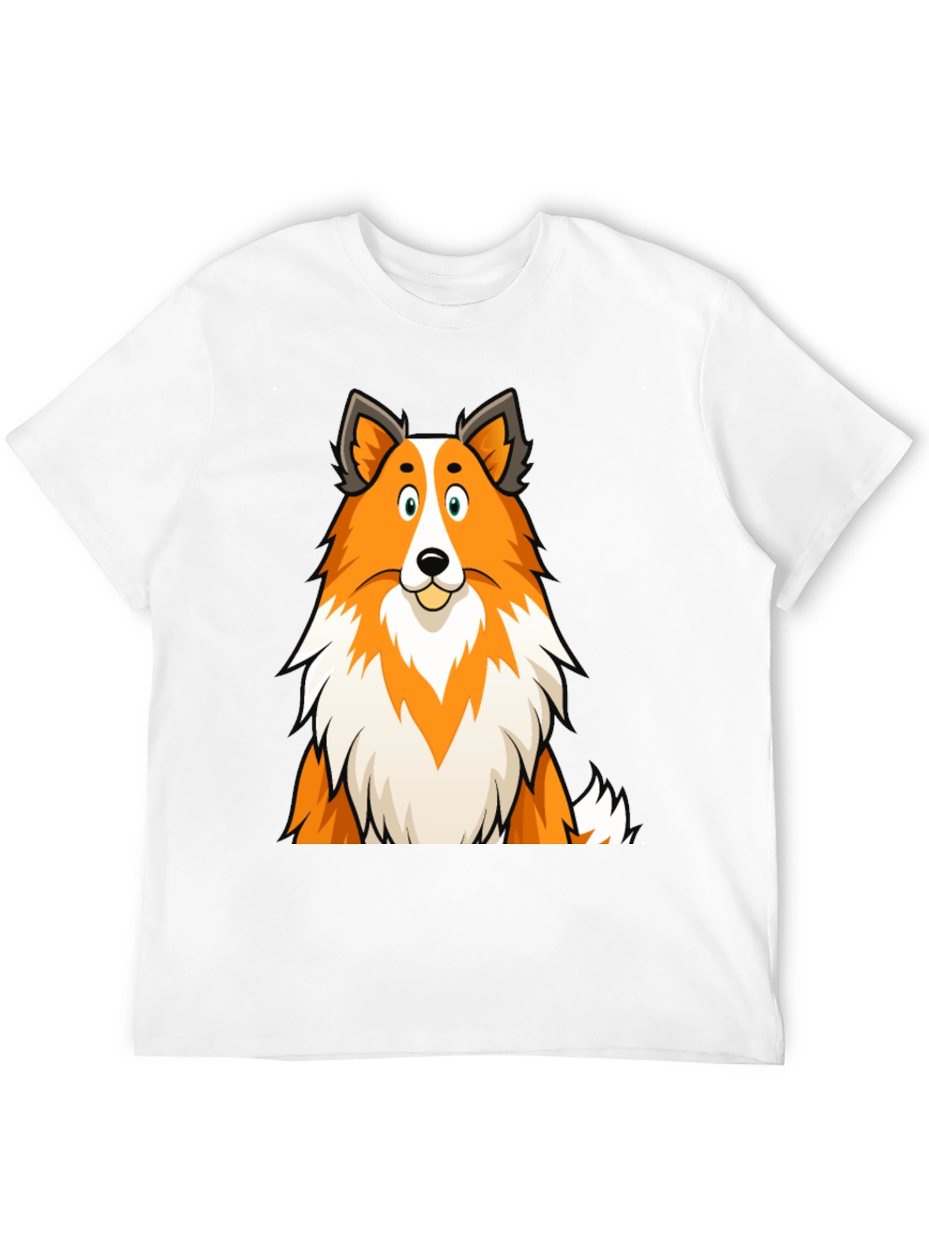 Cartoon Dog Graphic Tee - Unisex Casual Black Shirt