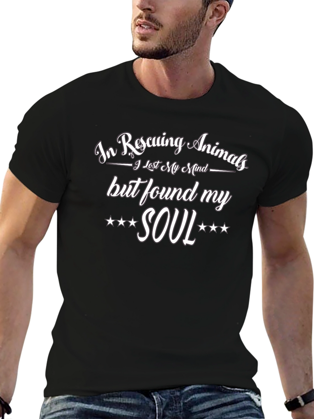 Rescuing Animals T-Shirt: Lost Mind Found Soul