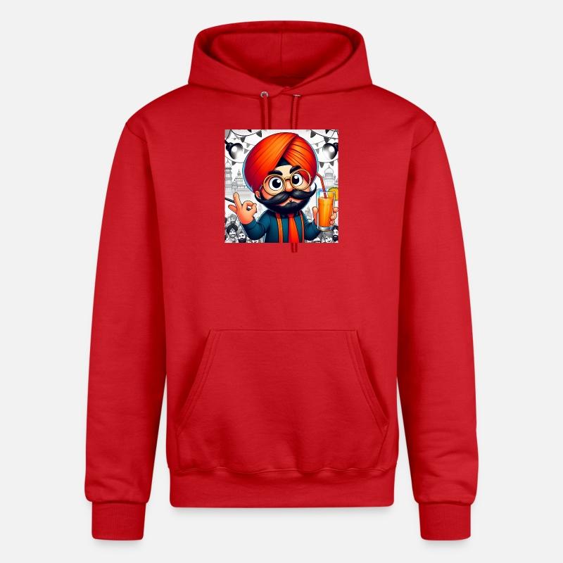 Vibrant Sikh Man with Drink Illustration