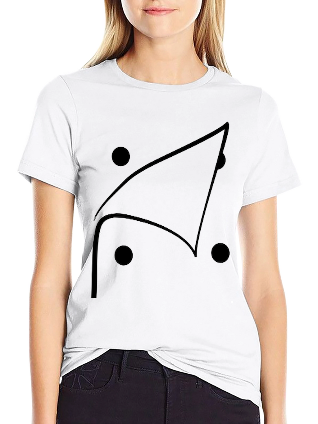 Geometric Graphic Tee - Modern Black T-Shirt