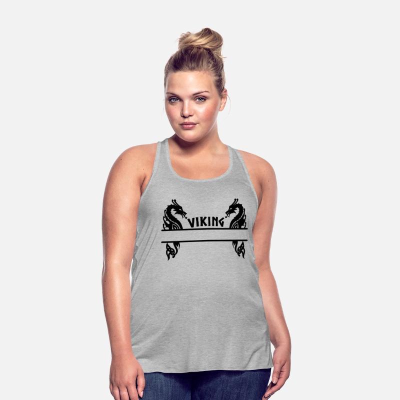 Viking and two dragons, text 'VIKING'