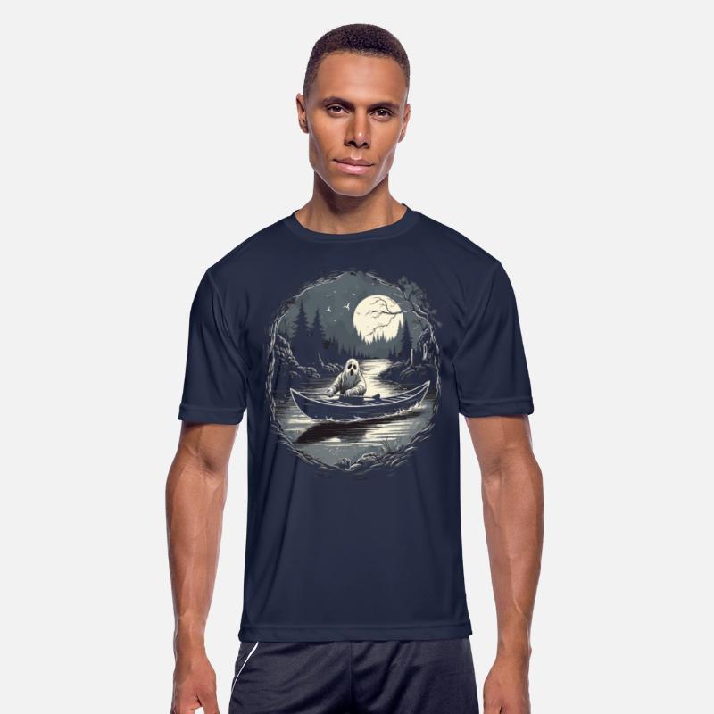 Vintage Ghost River Boat Gothic Halloween